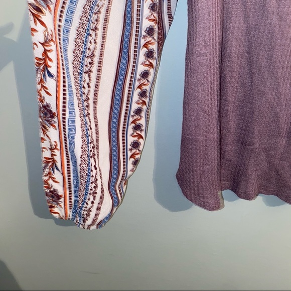 NWT Women’s Waffle Knit Balloon Sleeve Top Size Large Boho Bohemian - Picture 7 of 7